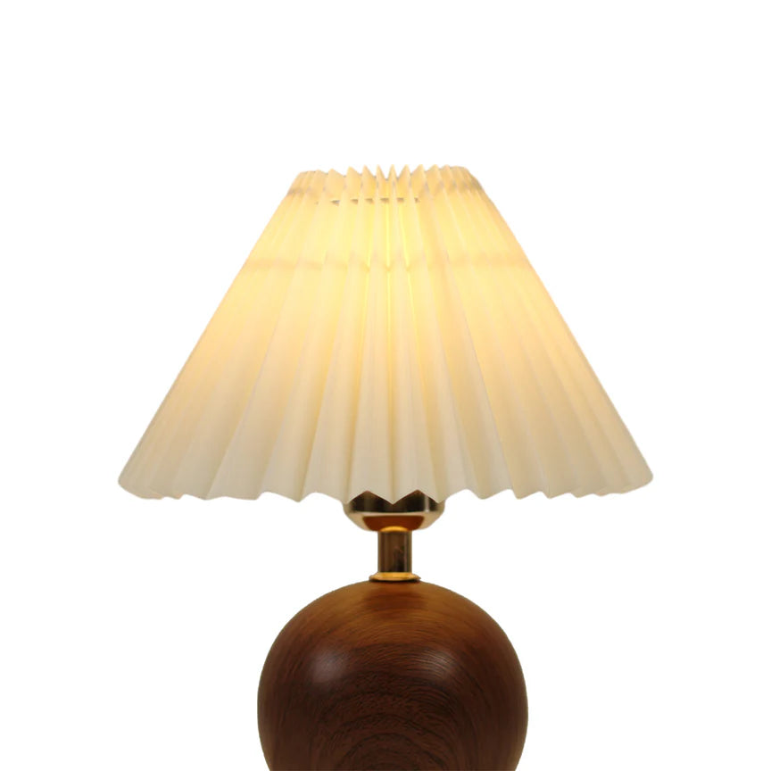 Orbelle Table Lamp Walnut & Beige