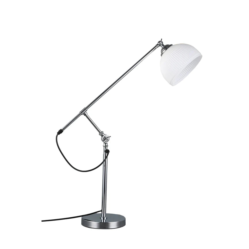 Noemi Table Lamp Matt Chrome & Opal