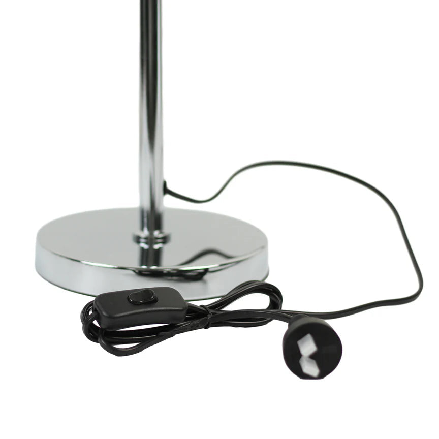 Noemi Table Lamp Matt Chrome & Opal