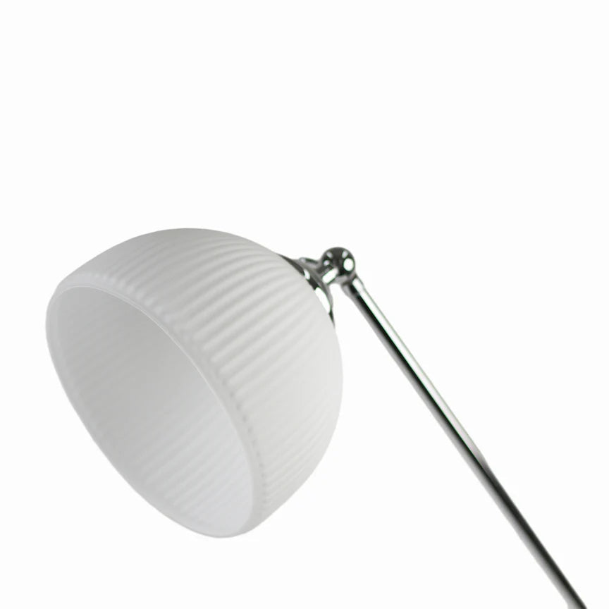 Noemi Floor Lamp Matt Chrome & Opal