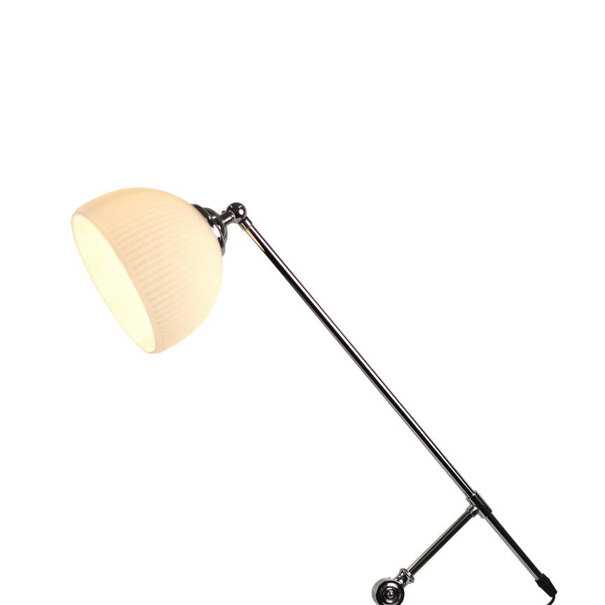 Noemi Table Lamp Matt Chrome & Opal