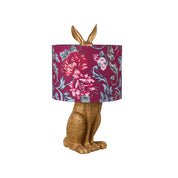 Thistle Rabbit Sitting Table Lamp Red & Gold