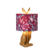 Thistle Rabbit Sitting Table Lamp Red & Gold