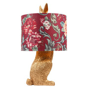 Thistle Rabbit Sitting Table Lamp Red & Gold