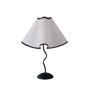 Wyatt Table Lamp Matt Black & Linen