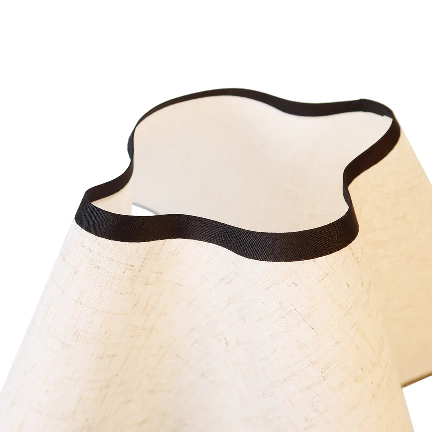 Wyatt Table Lamp Matt Black & Linen