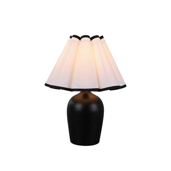 Wilma Touch Table Lamp Matt Black & White