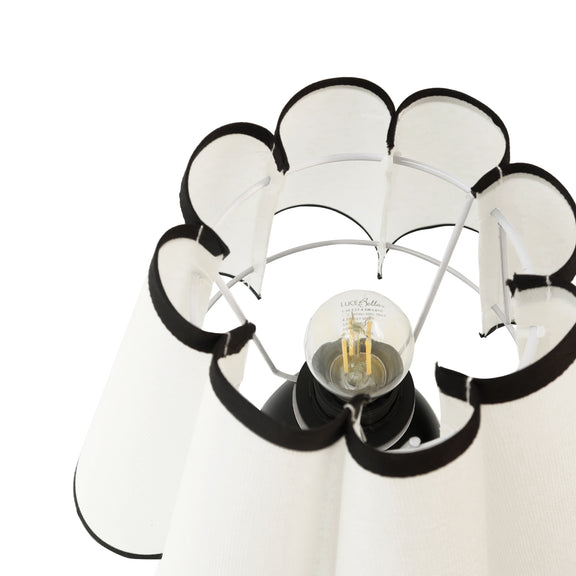 Wilma Touch Table Lamp Matt Black & White
