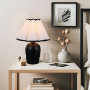Wilma Touch Table Lamp Matt Black & White