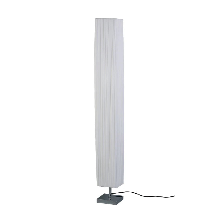 Shadea Floor Lamp Chrome & White