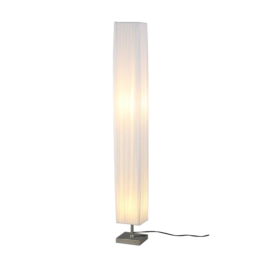 Shadea Floor Lamp Chrome & White