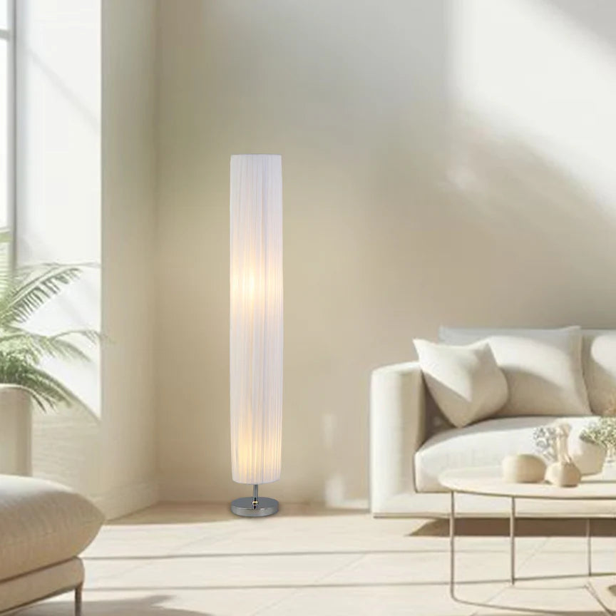 Shadea Floor Lamp Chrome & White