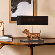 Dachshund Table Lamp Black