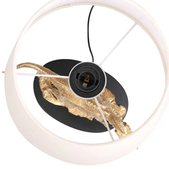 T-Rex Triumph Table Lamp Gold & Natural
