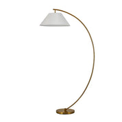 Remi Floor Lamp Brass & White