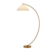 Remi Floor Lamp Brass & White