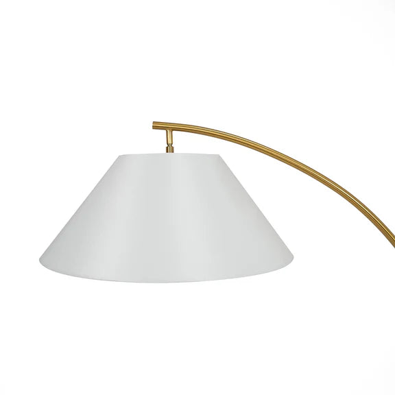 Remi Floor Lamp Brass & White