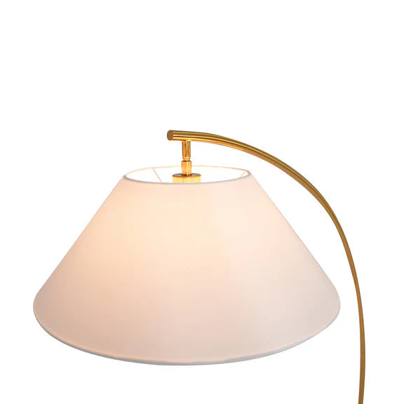 Remi Floor Lamp Brass & White