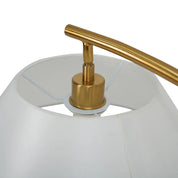 Remi Floor Lamp Brass & White
