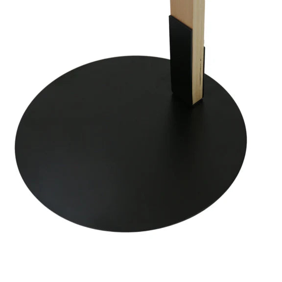Esther Floor Lamp Matt Black & Wood