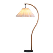 Esther Floor Lamp Matt Black & Wood