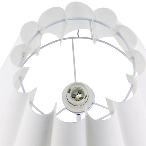 Giselle Table Lamp Chrome & White