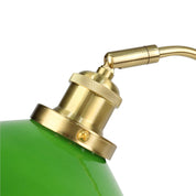Gemma Table Lamp Green & Brass