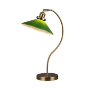 Gemma Table Lamp Green & Brass