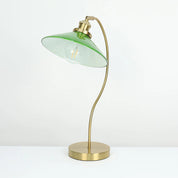 Gemma Table Lamp Green & Brass
