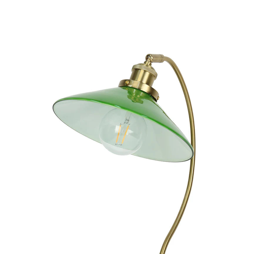 Gemma Table Lamp Green & Brass