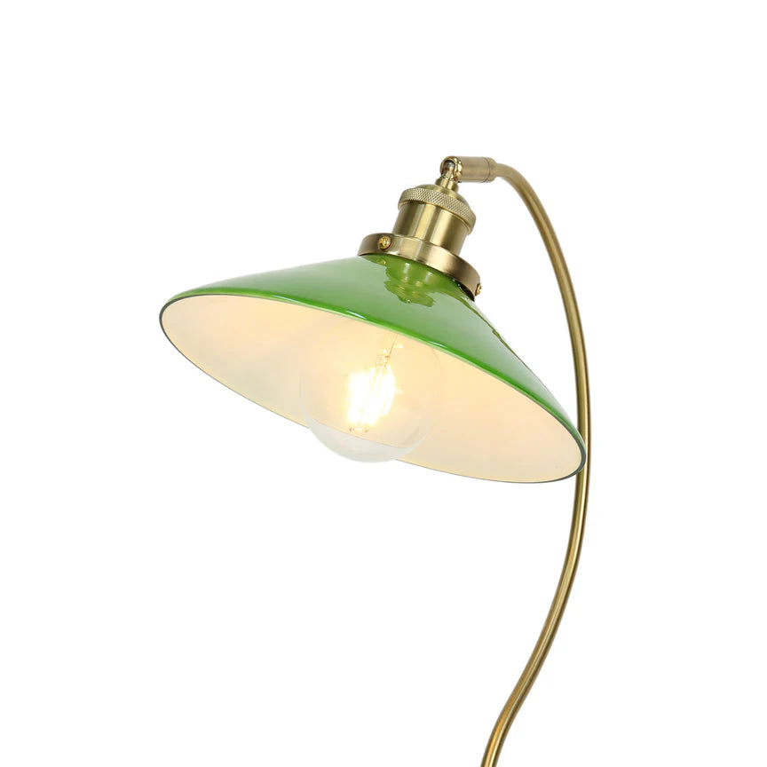 Gemma Table Lamp Green & Brass