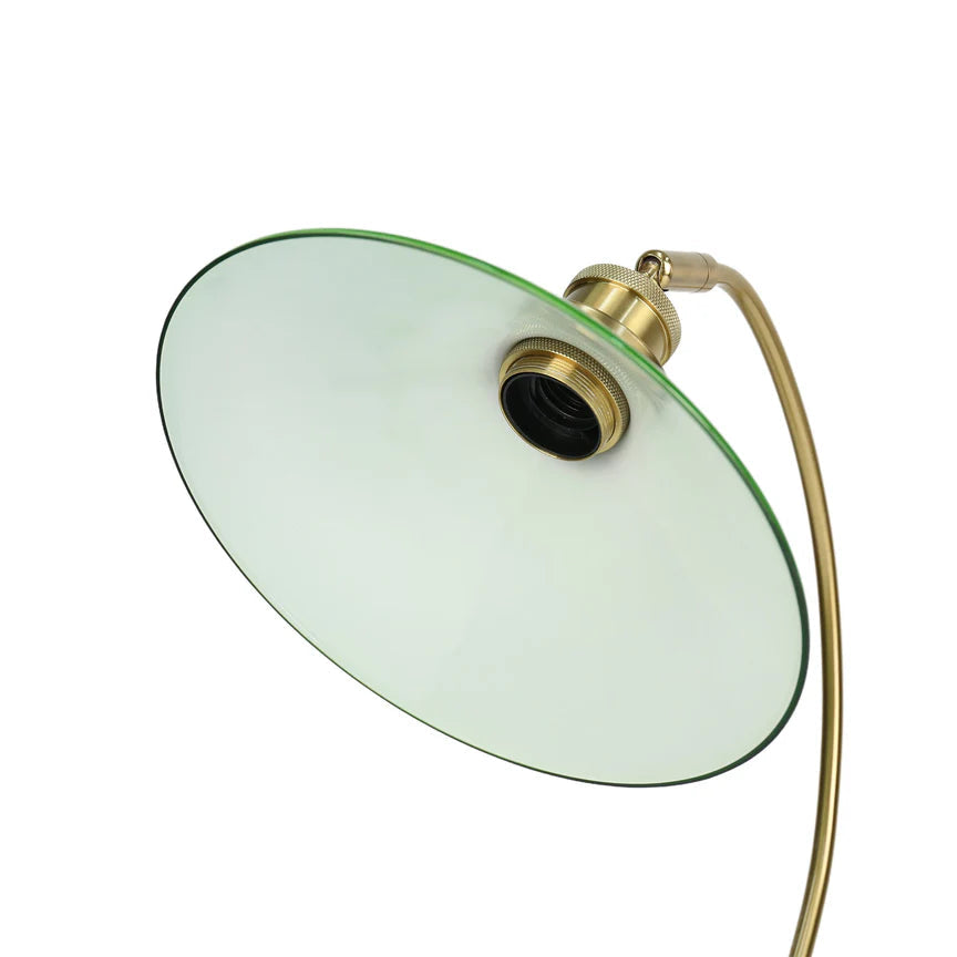 Gemma Table Lamp Green & Brass