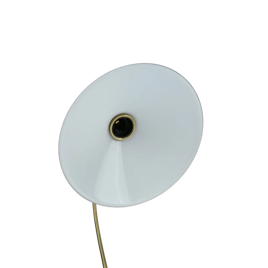Gemma Table Lamp White & Brass