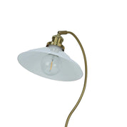 Gemma Table Lamp White & Brass