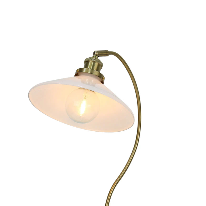 Gemma Table Lamp White & Brass