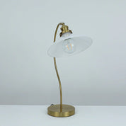 Gemma Table Lamp White & Brass