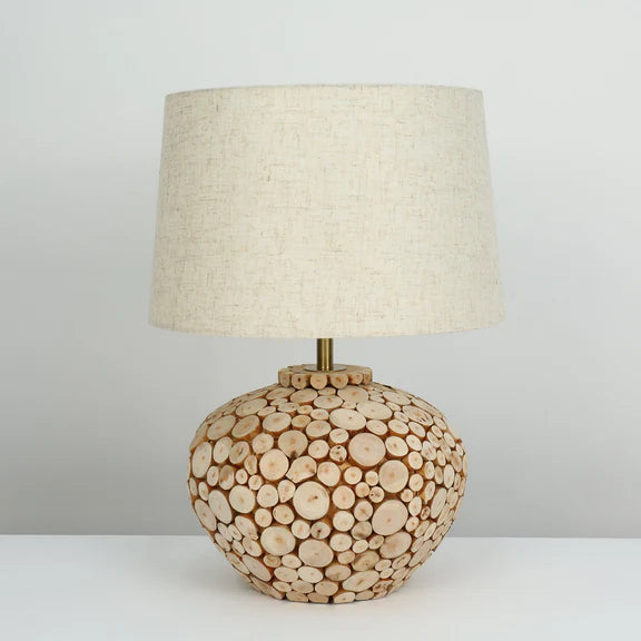Hallie Table Lamp Timber & Linen