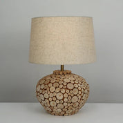 Hallie Table Lamp Timber & Linen