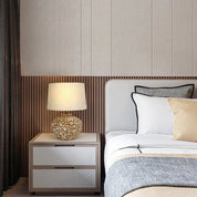 Hallie Table Lamp Timber & Linen