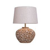 Hallie Table Lamp Timber & Linen