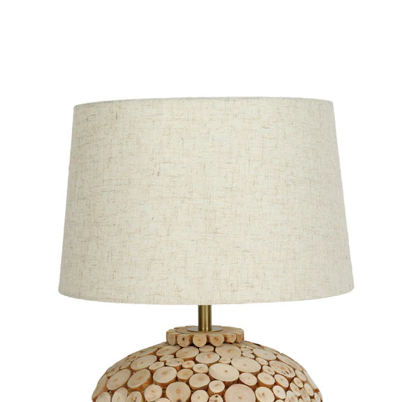 Hallie Table Lamp Timber & Linen