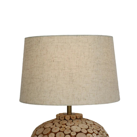 Hallie Table Lamp Timber & Linen