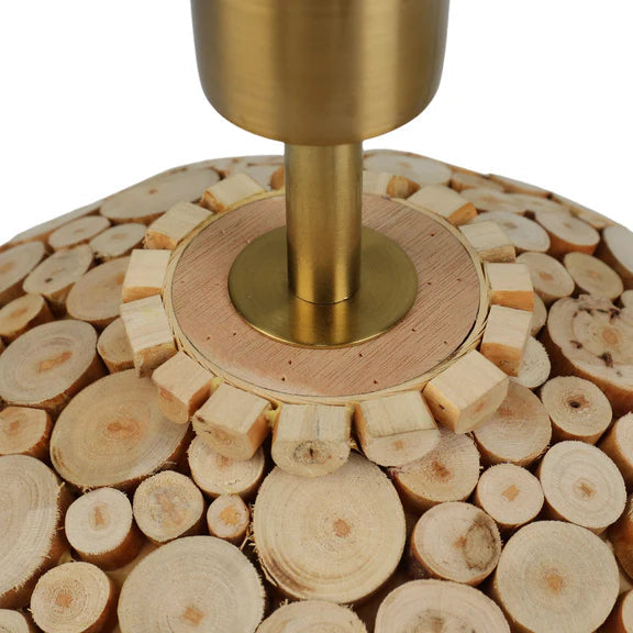 Hallie Table Lamp Timber & Linen