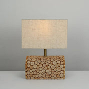 Pippa Table Lamp Timber & Linen