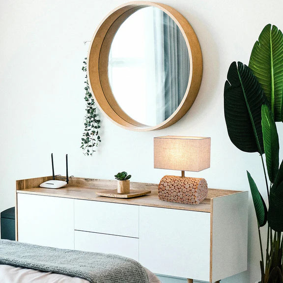 Pippa Table Lamp Timber & Linen
