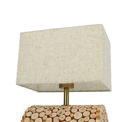 Pippa Table Lamp Timber & Linen