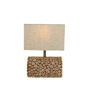 Pippa Table Lamp Timber & Linen