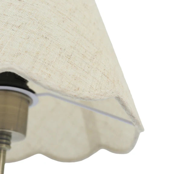 Lottie Table Lamp Antique Brass & Linen