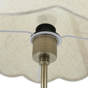 Lottie Table Lamp Antique Brass & Linen