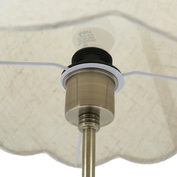 Lottie Table Lamp Antique Brass & Linen